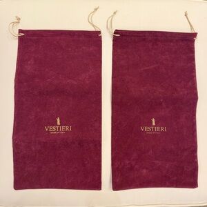 Vesti Burgundy Suede Accessory Pouch